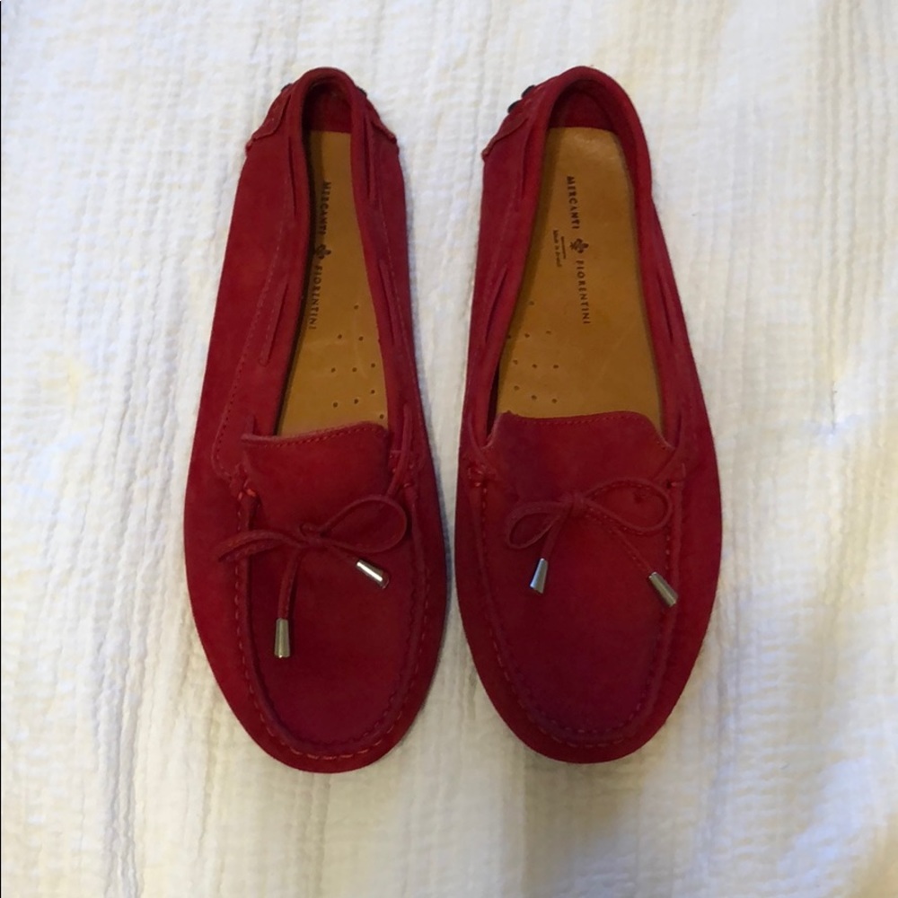 Red loafers